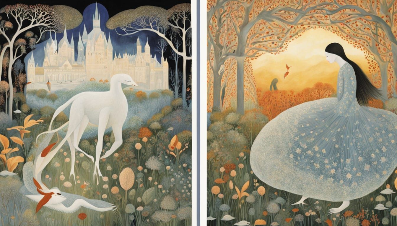 Surreal Ethereal Form in Harmony with Nature and Myth