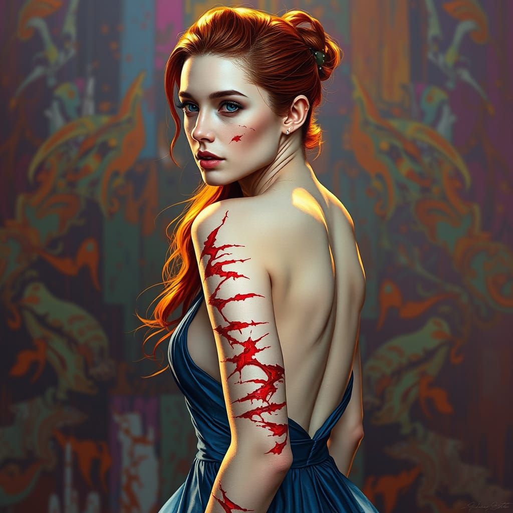 Ethereal Beauty with Scars