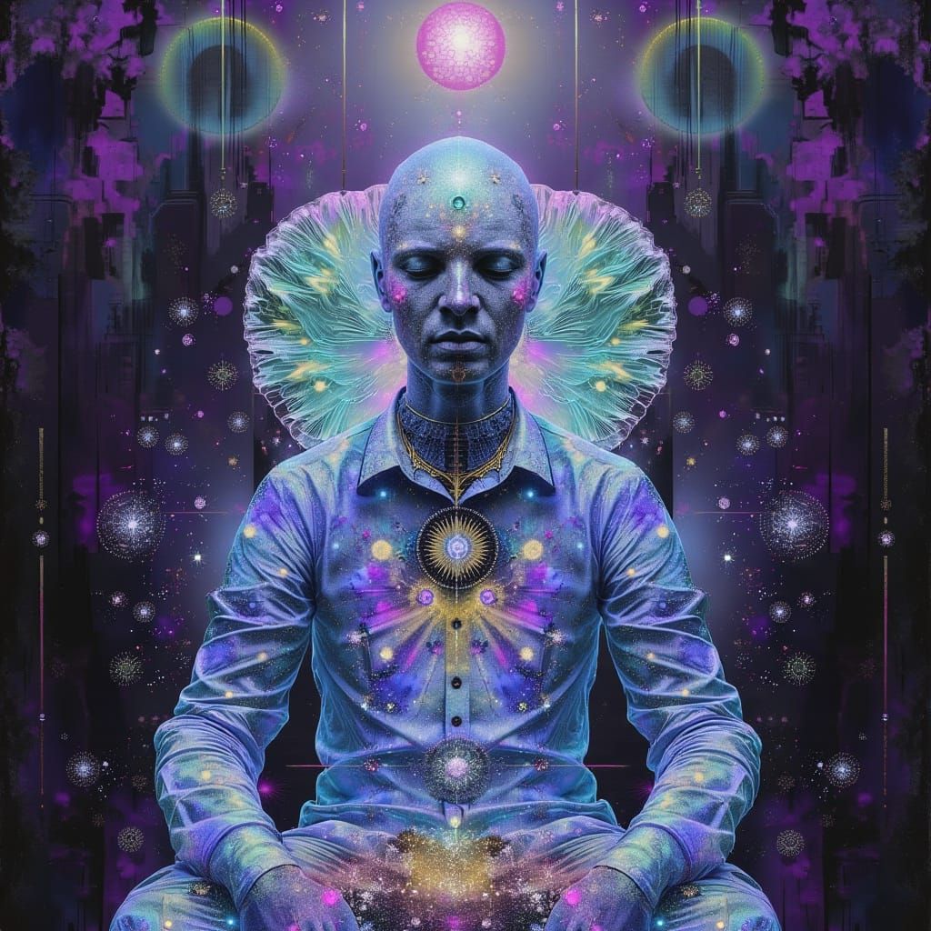 Crystal Hologram Figure in Sacred Geometry