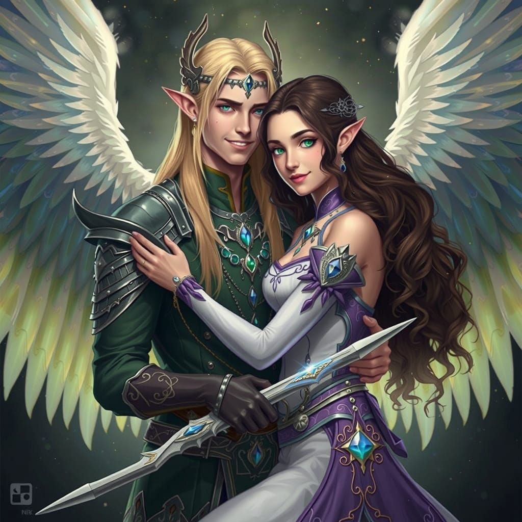 Elf King Receives Mithril Gift, Graphic Art