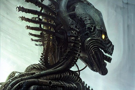 Biomechanical Skinwalker by H.R. Giger, Hyperrealistic