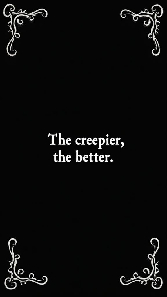 Haunting Quote in 1920s Gothic Cinema Style