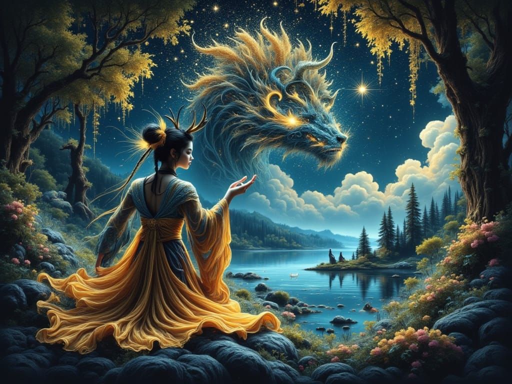 Majestic Oni in Mystical Forest