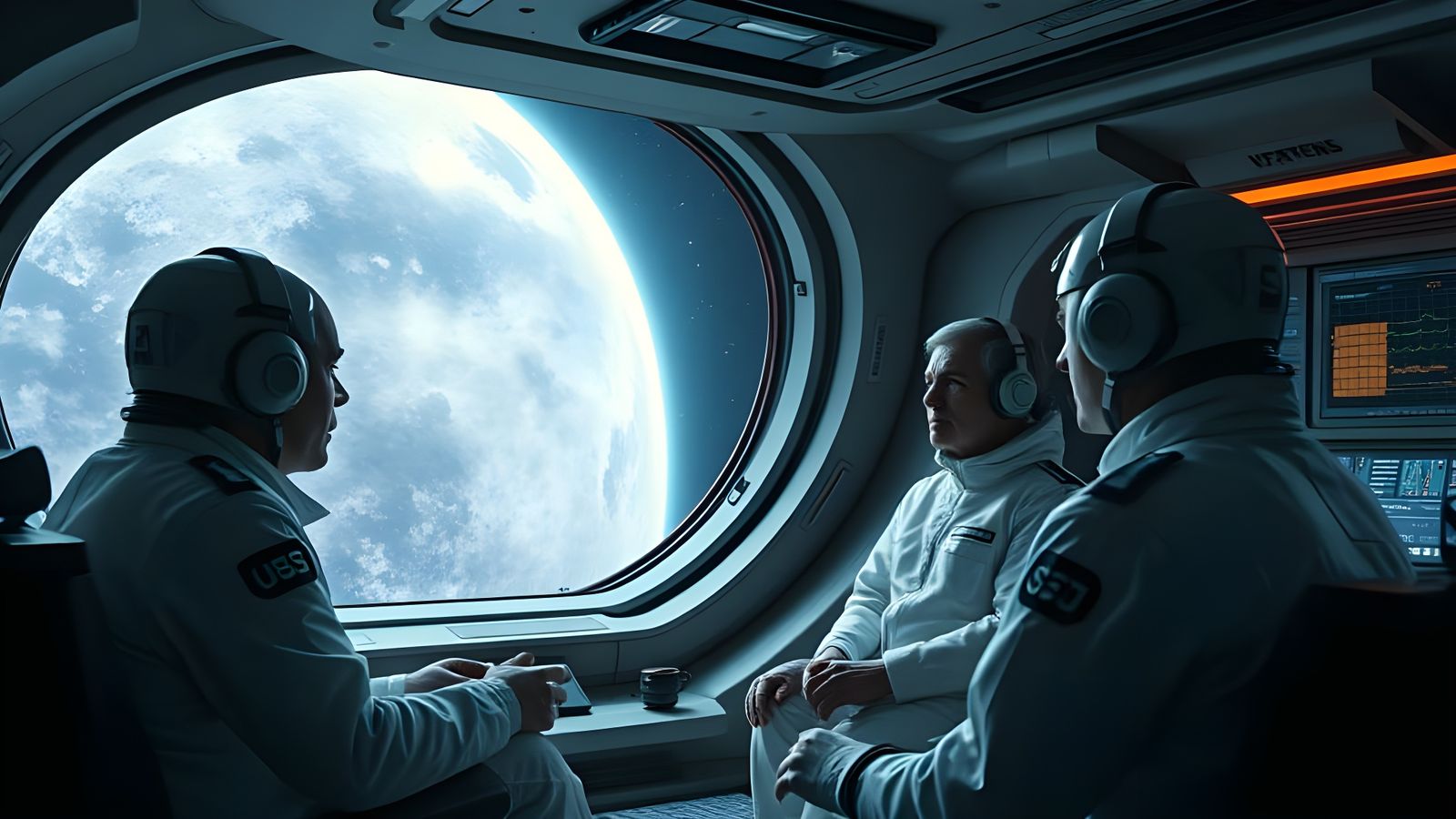 Sci-Fi Spacecraft Biosphere Discussion with Rogue AI