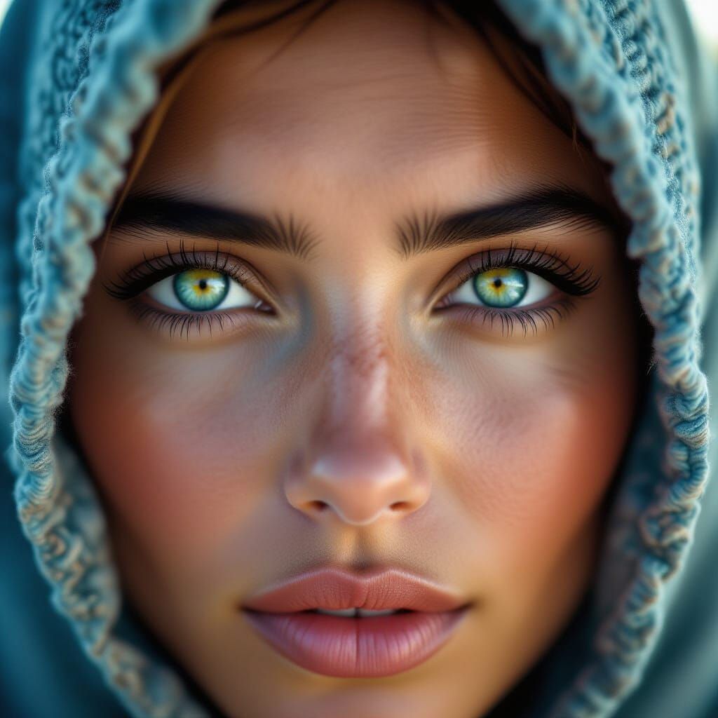 Hyperrealistic Close-Up with Contrasting Elements