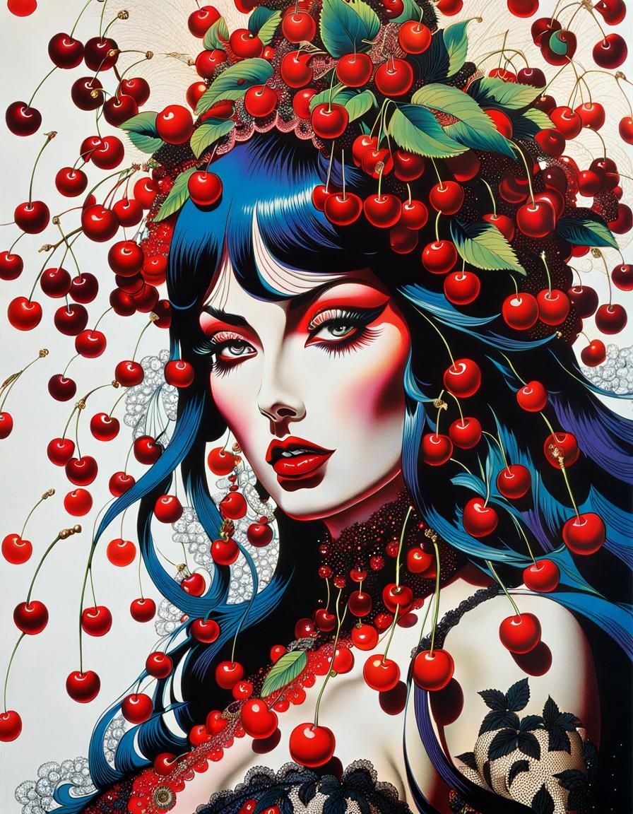 Psychedelic Cherry Dream Girl by Gerald Scarfe