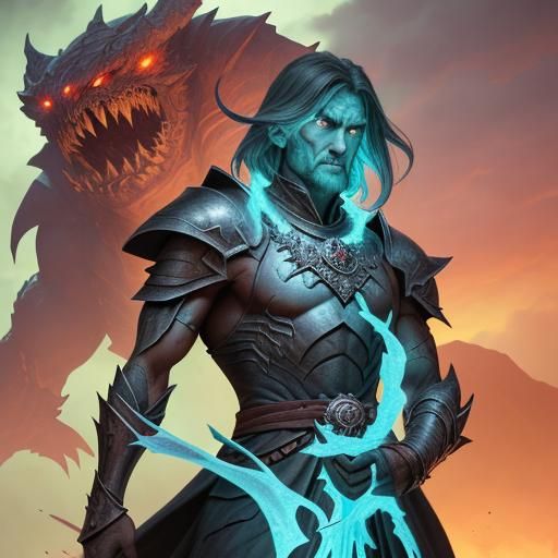 Epic D&D Battle: Warrior Versus Monster