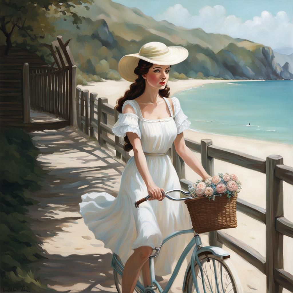Bicycle to the beach