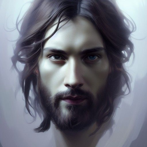Hyperdetailed Portrait of Jesus in Volumetric Lighting