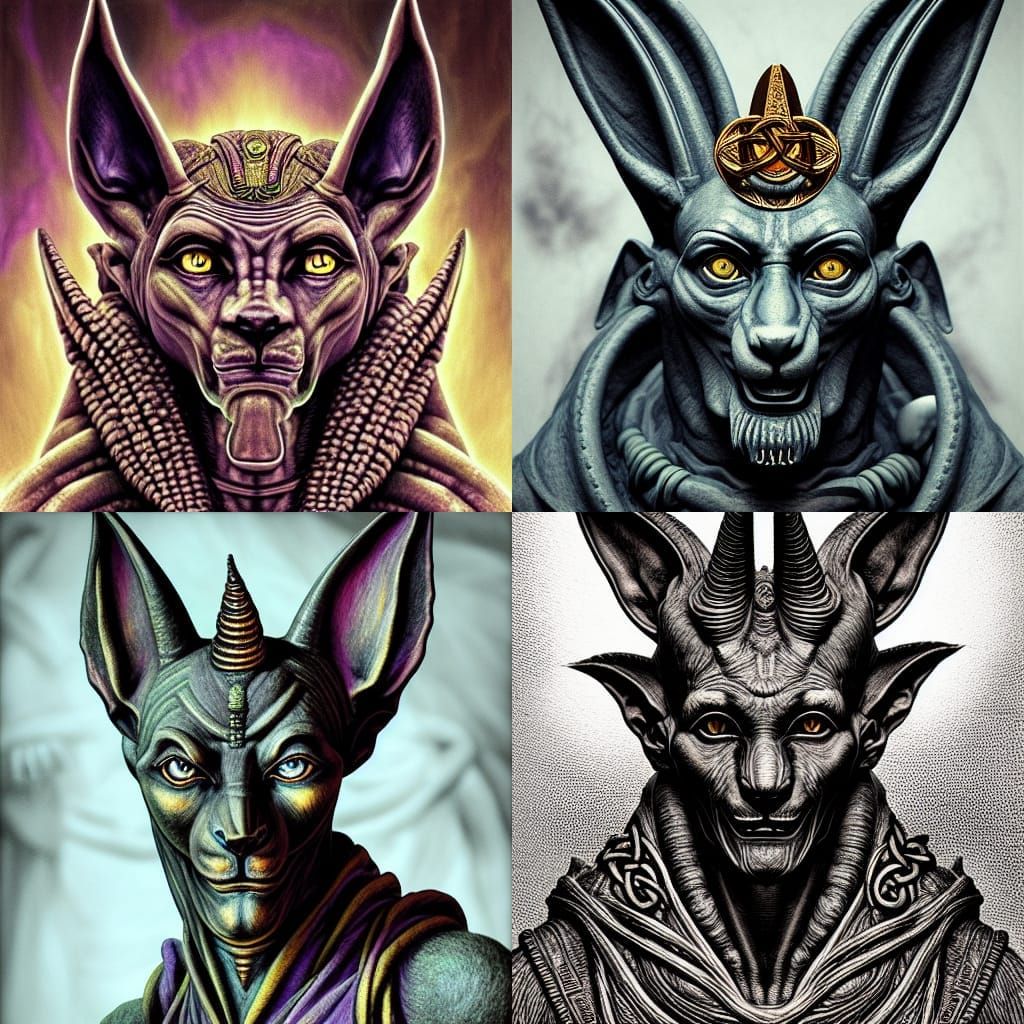 Mythological Horror Portrait in Pop Art Style