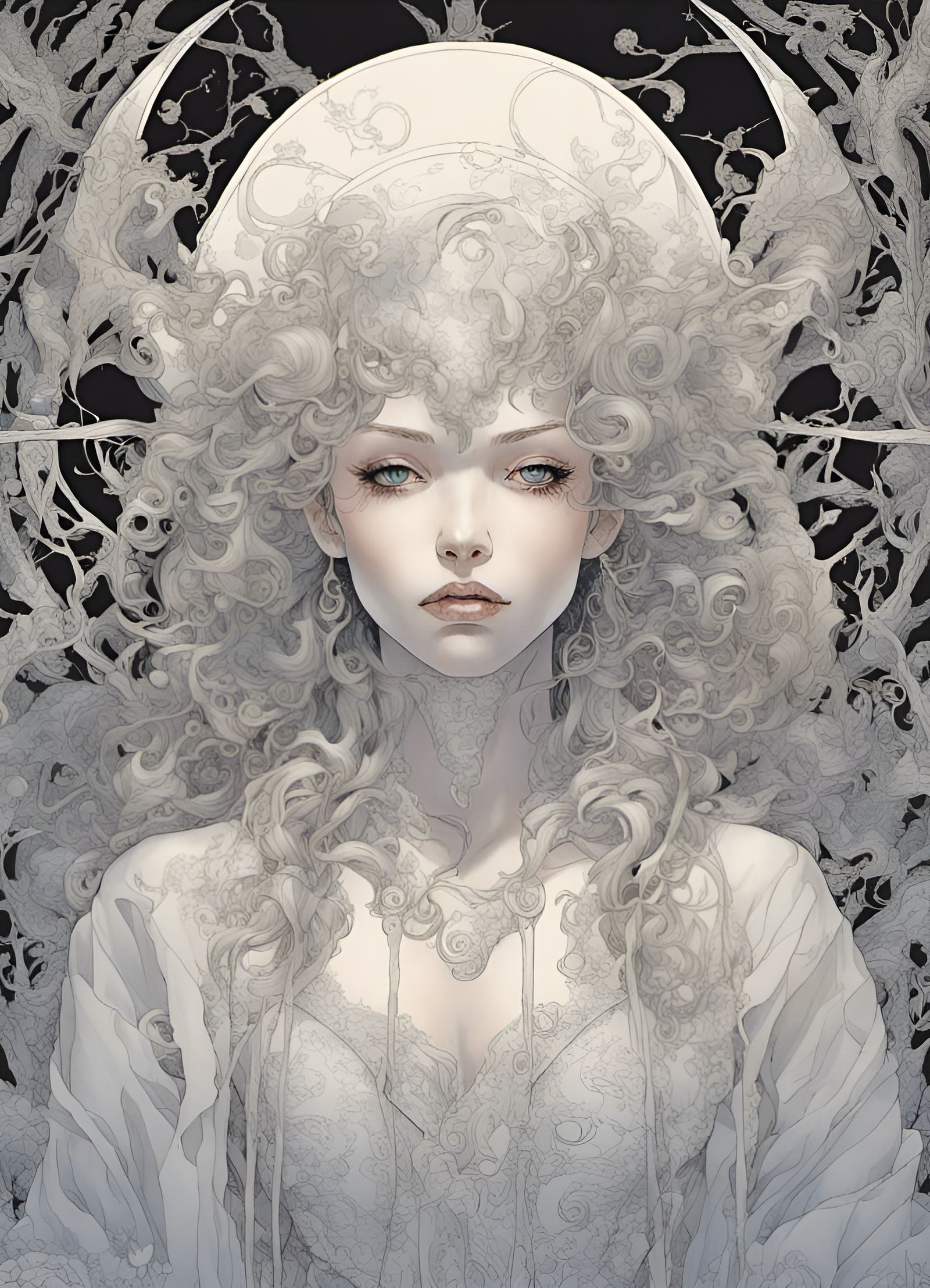 Detailed Wiccan Scene with Dramatic Lighting