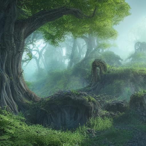 Stan Marsh in Mystical Forest Landscape