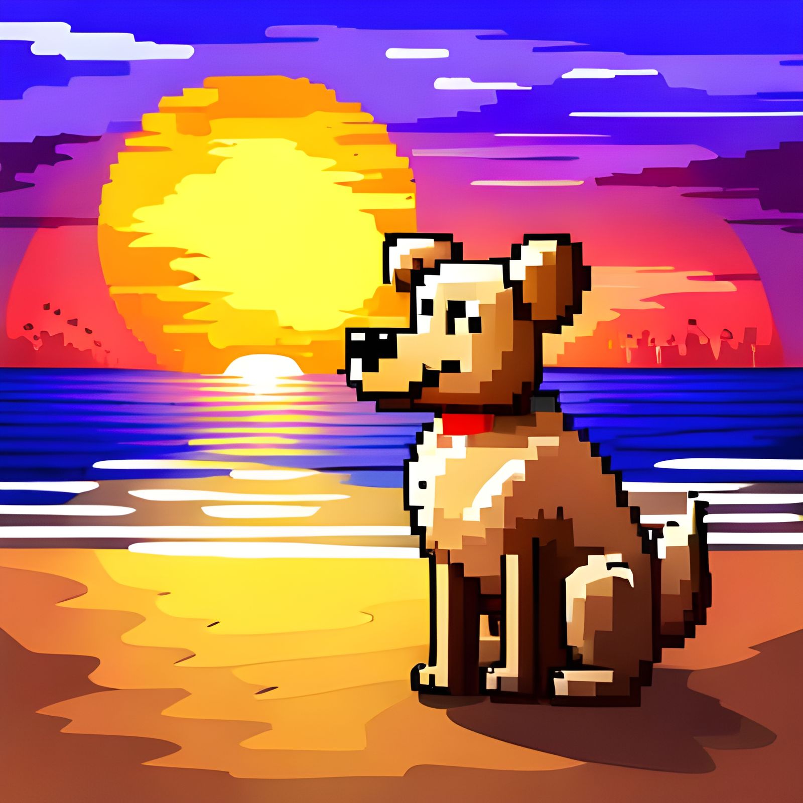 Happy Dog on The Beach