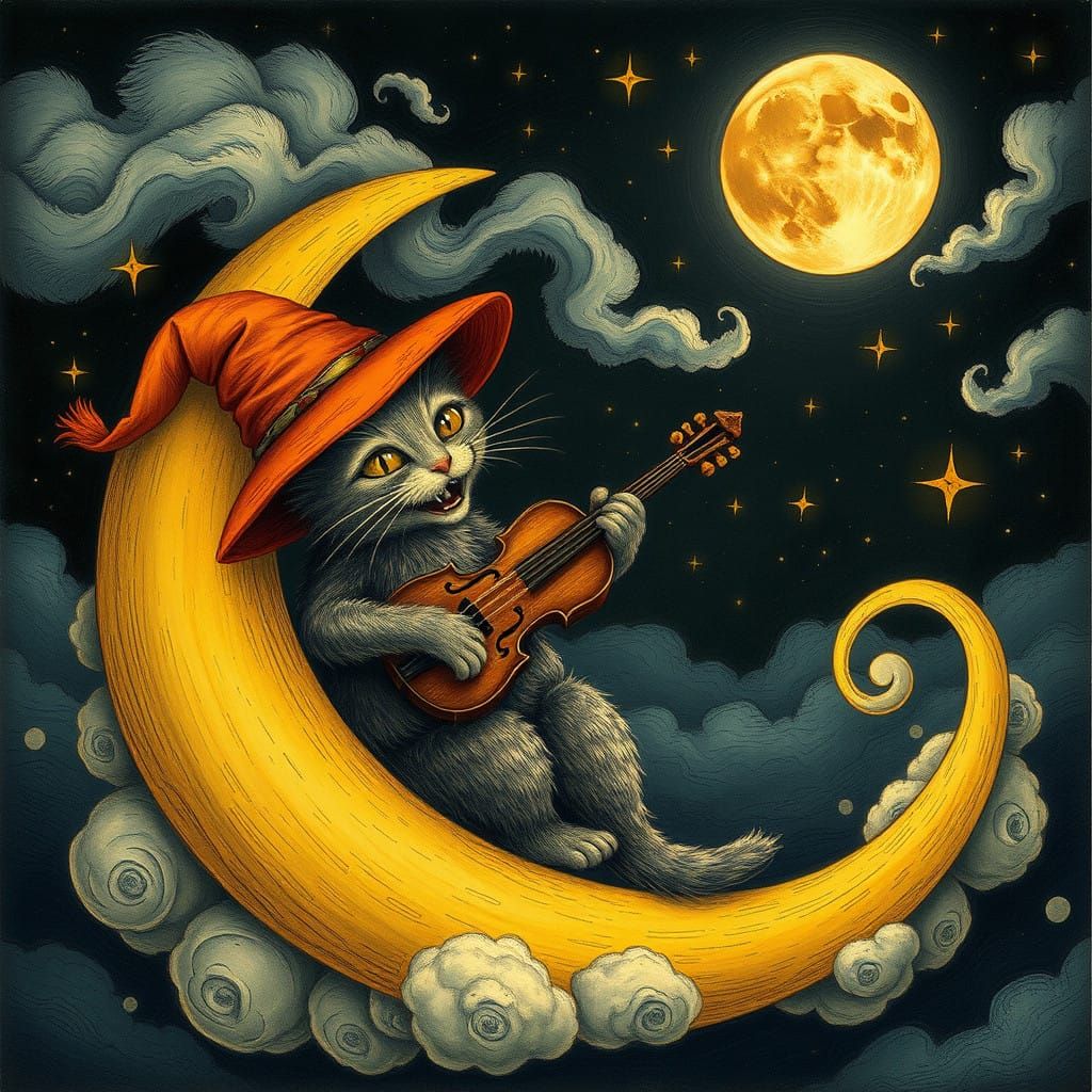 Hey Diddle Diddle, The Cat and the Fiddle Gustave Doré