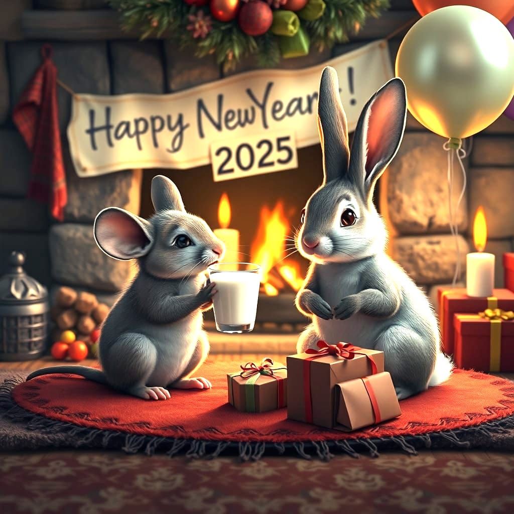 Fantastical Friends Celebrate New Year's Eve in a Cozy Fanta...