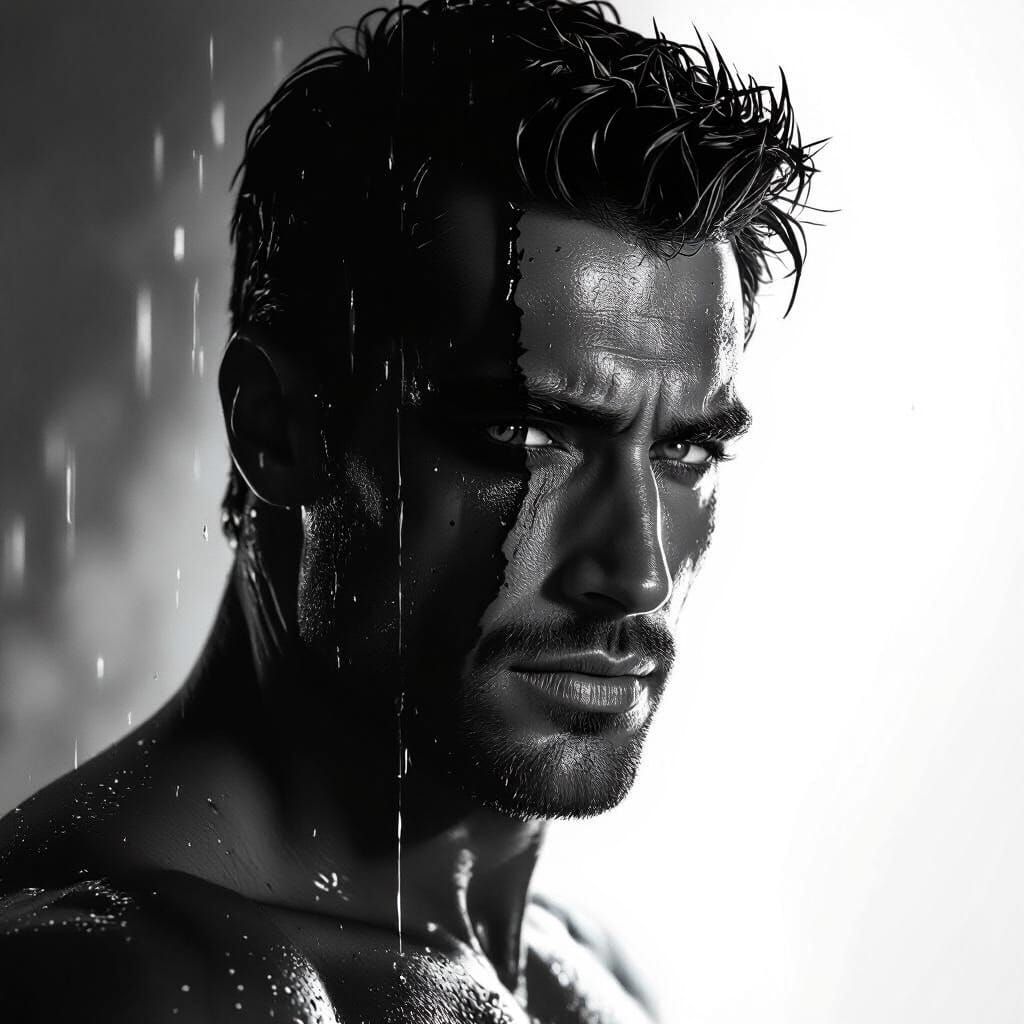 Dramatic Portrait with High Contrast Lighting