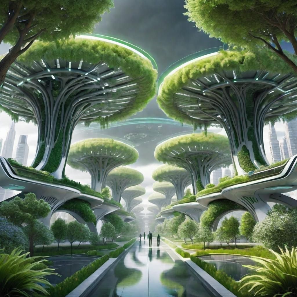 Futuristic Garden City: A Harmonious Urban Landscape