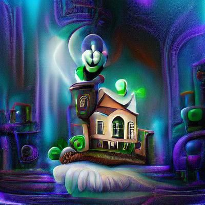 Luigi's Mansion 8K 3D Digital Illustration