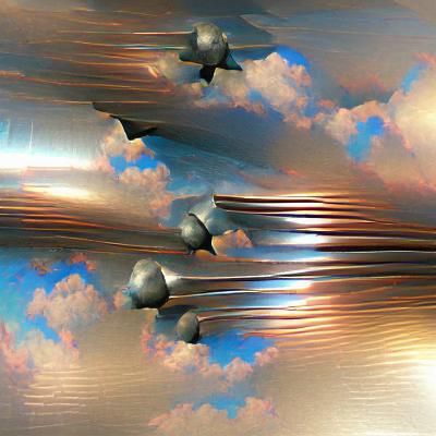 Metallic Clouds in a Sci-Fi Sky