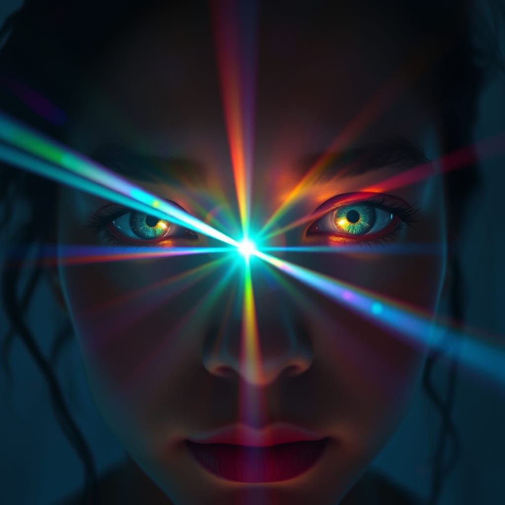 Prismatic Light Refraction in Dreamy Digital Art