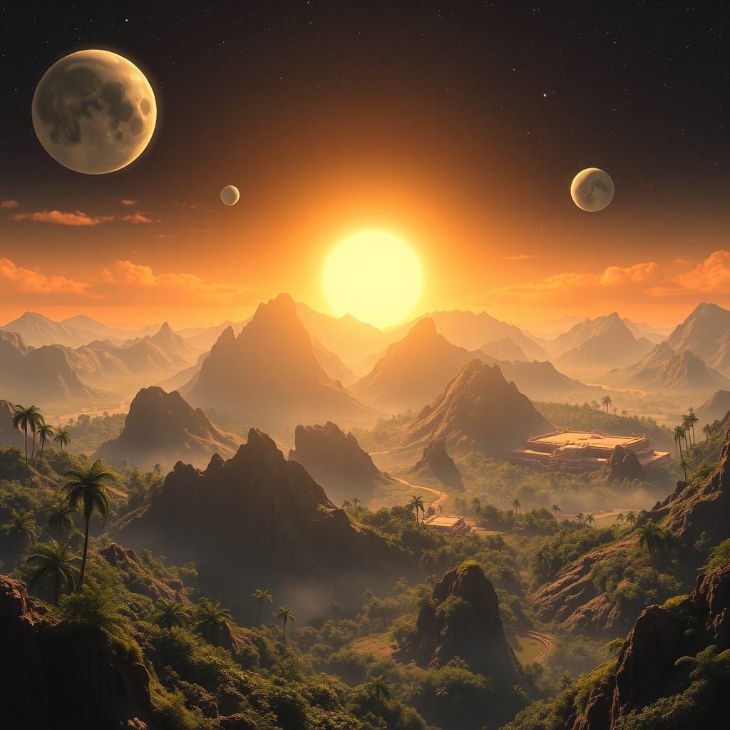 Temperate Planet Onderon in Japrael System with Lush Jungles...