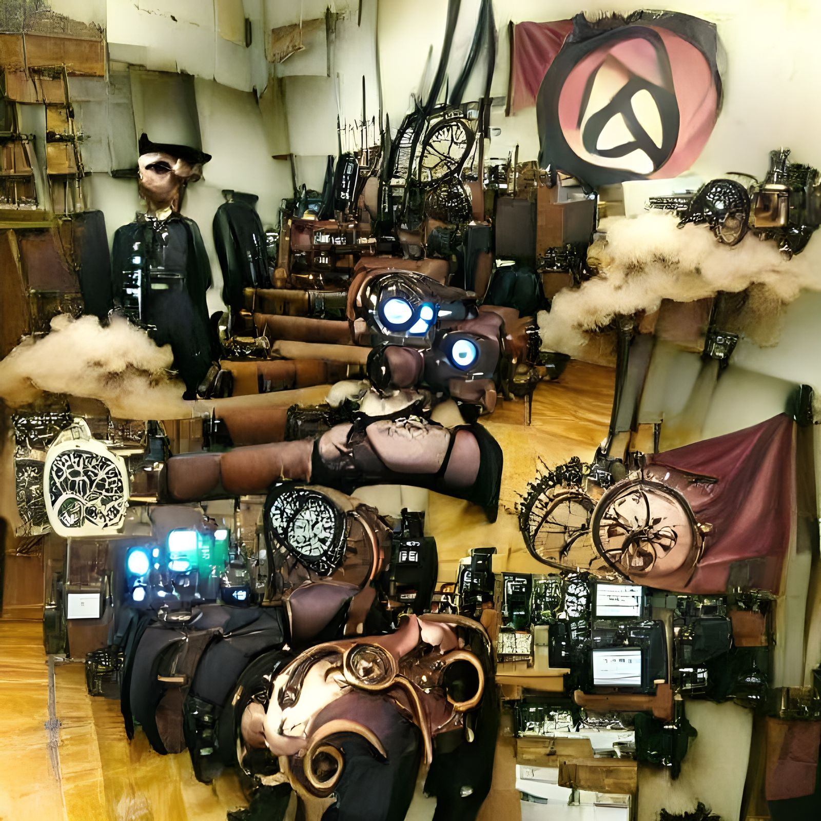Steampunk Anarchist Utopia in Detailed Illustration