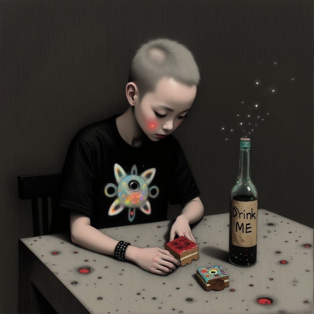 Mysterious Woman in Dark Industrial Setting