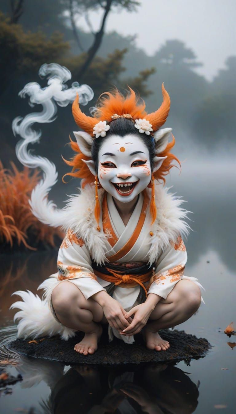 Whimsical Dryad Portraits in Traditional Japanese Attire