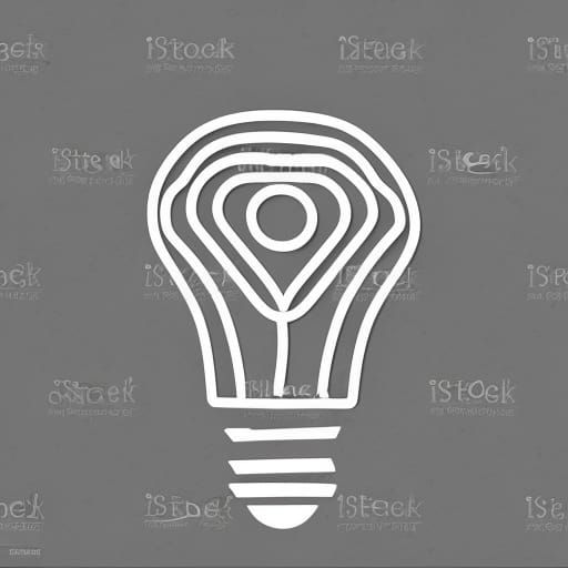 Vibrant Lightbulb Icon in Flat 2D Vector Art