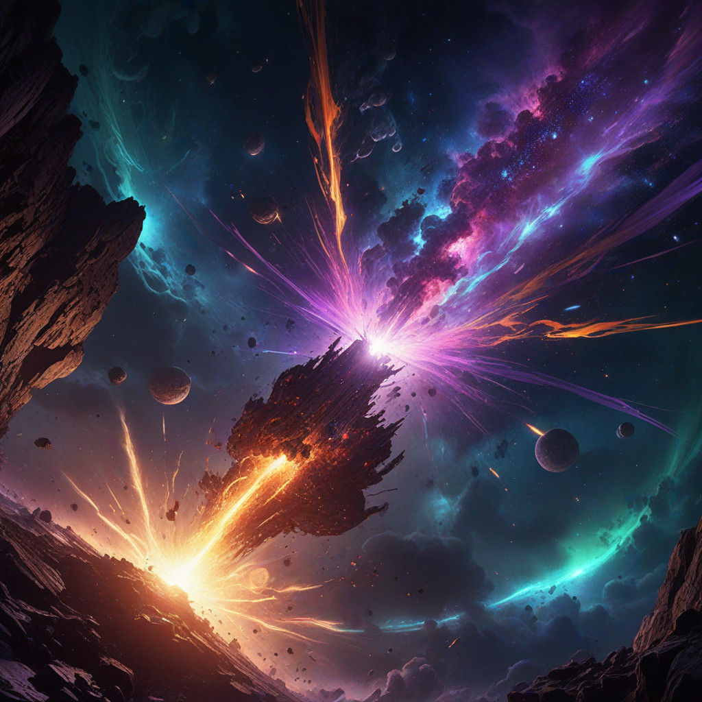 Epic Cosmic Battle: Gods Clash in Celestial Fury
