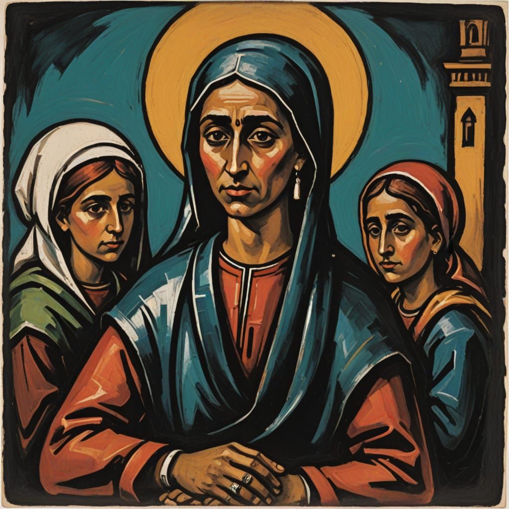 Vibrant Life in Expressionist Style