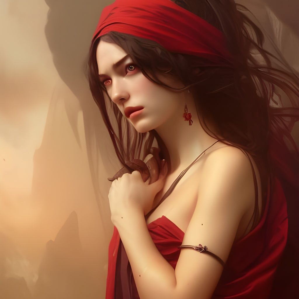 Elegant Pirate Girl Portrait in Hyperrealistic Style