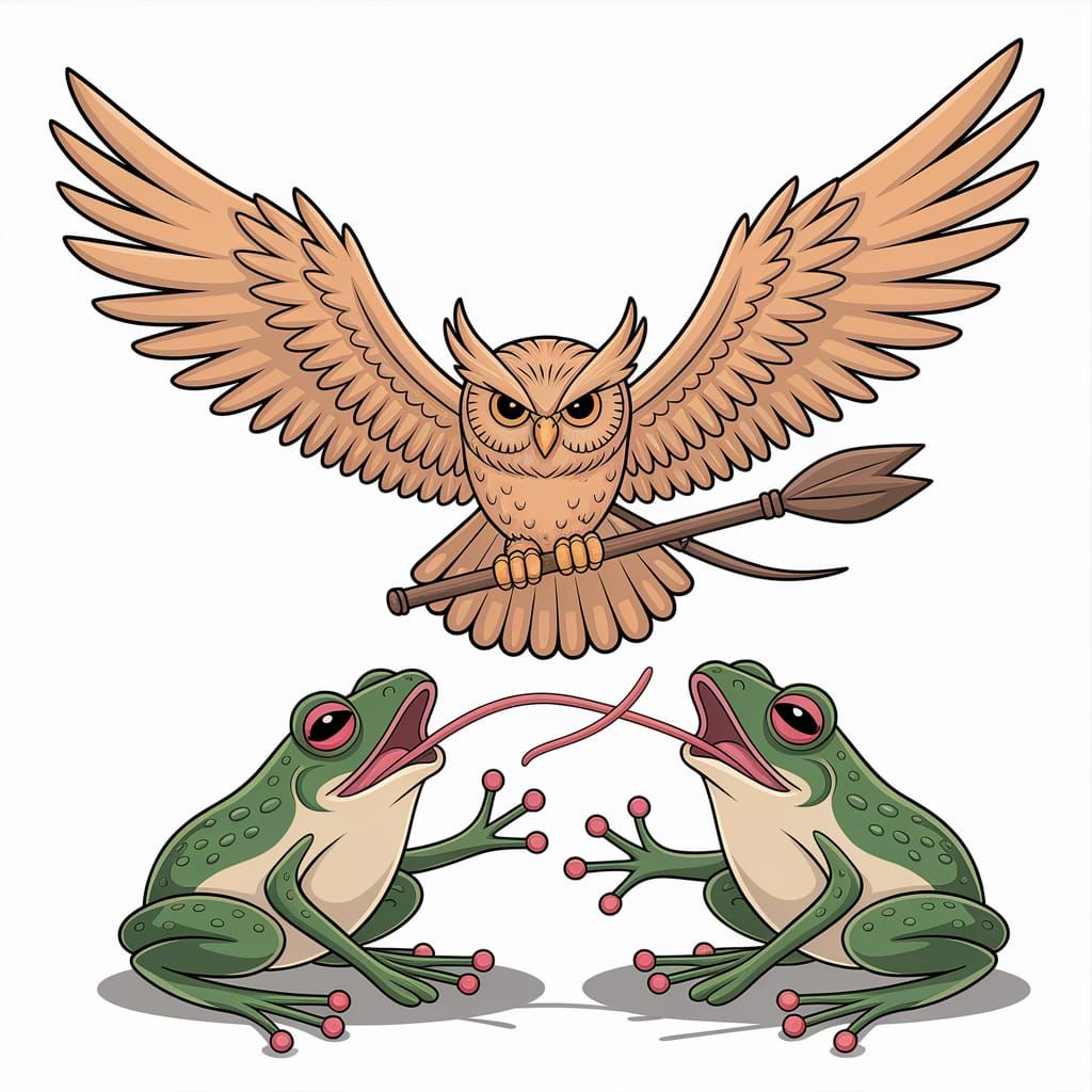 Epic Strixhaven Owlkin Warrior Engages Enchanted Frogs in Mi...