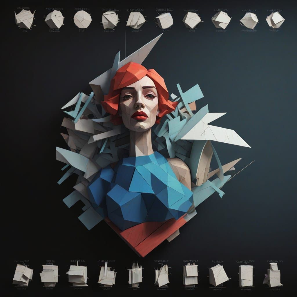 Disjointed Female Figure in Wonky Wooden Framework