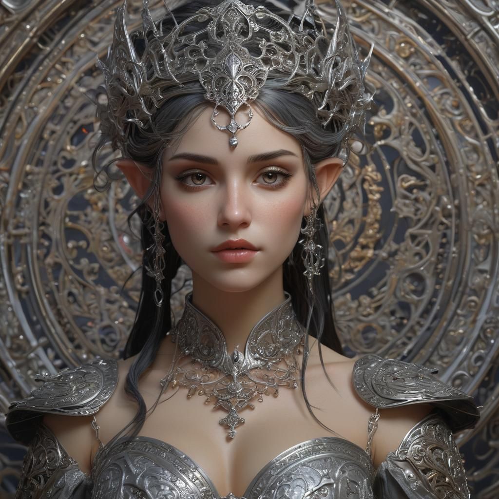 High Elf Princess Consort: Dark Fantasy Art