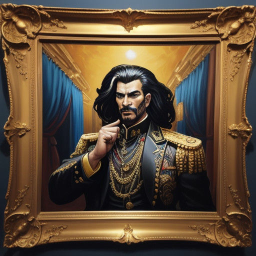 Fauvist Portrait of a Ruthless Leader in Opulent Splendor