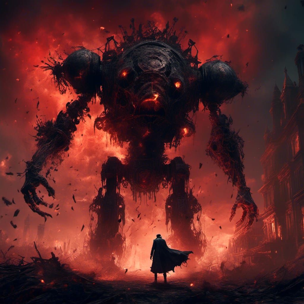 Bloodborne Steampunk Robot Puppet in Macabre Style