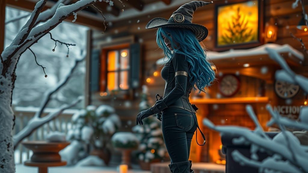 Steampunk Fairy Dances in Snowy House
