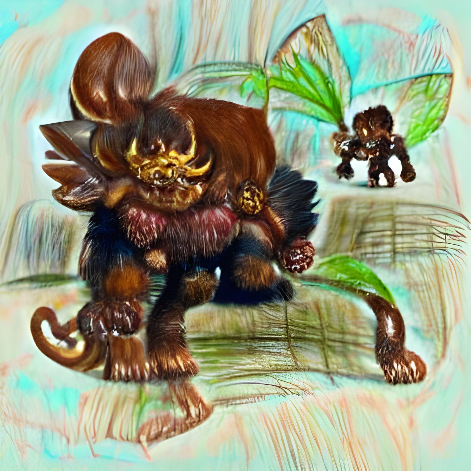 Bugbear Monkey Hybrid with Wings in 3D