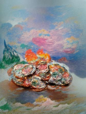 Presidential Dumpster Fire in Candyland: Gouache Impression