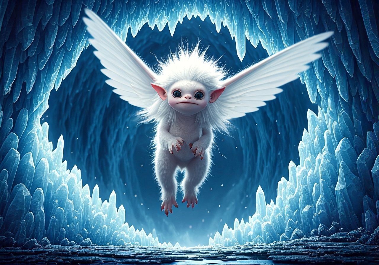 Gelfling-Fraggle Hybrid Creature in Crystalline Cave