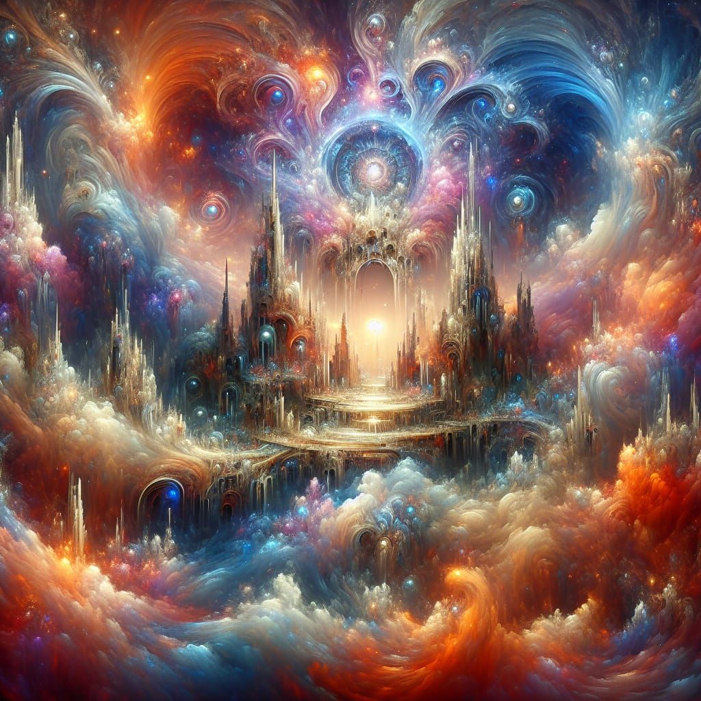 Fantasy Realm Concept Art in Deep Colors