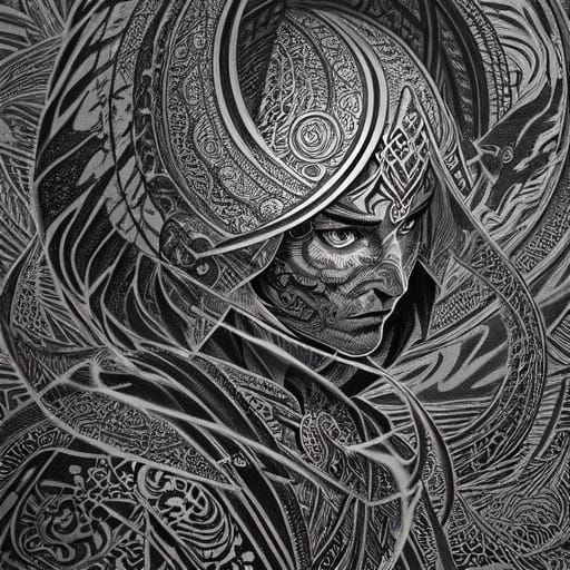 Tattoo-Style Summer Icons in Charcoal Drawing