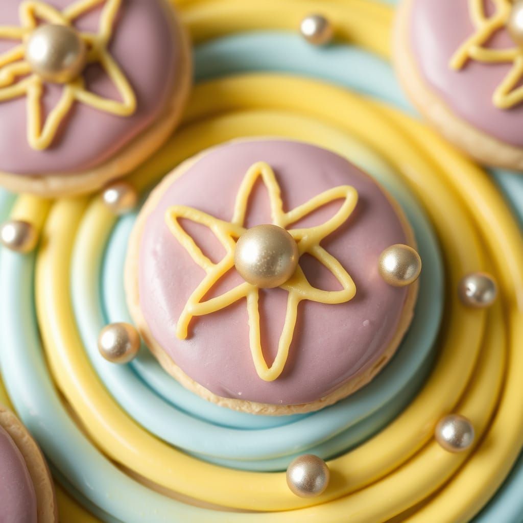 Sugar Cookies Depicting Atomic Nuclei in Pastel Hues