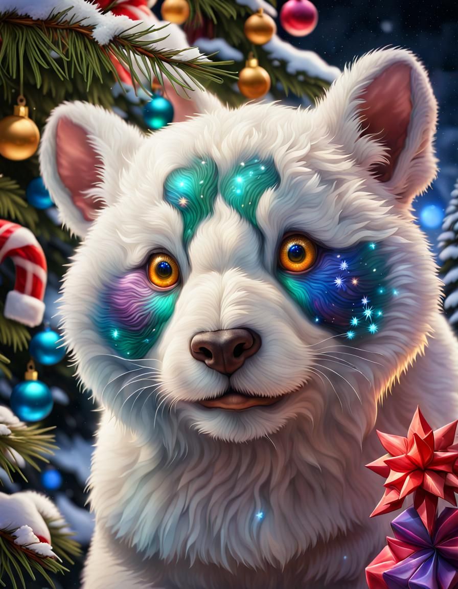 Christmas Pteranodon in a Festive Rainforest