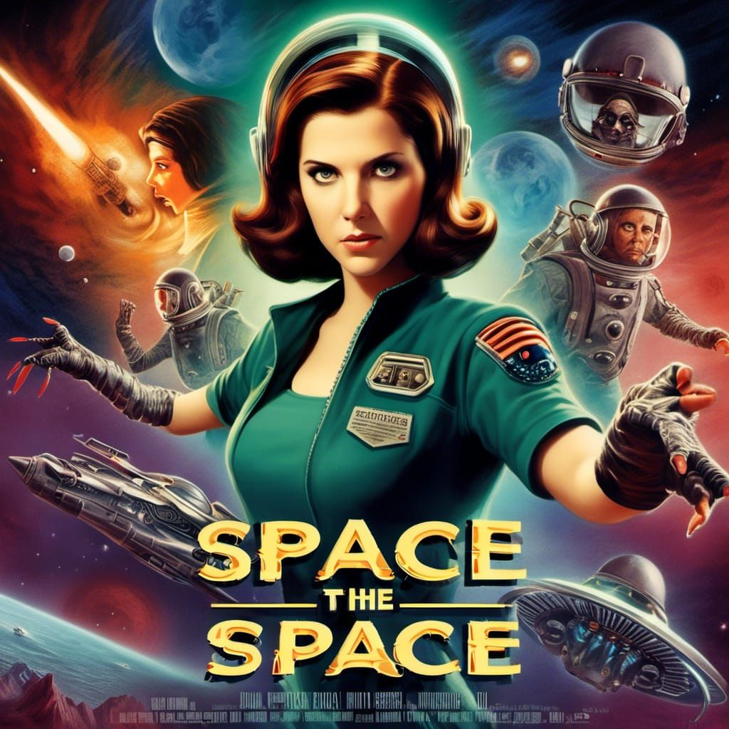 The Space Girl: 1950s Sci-Fi Movie Poster