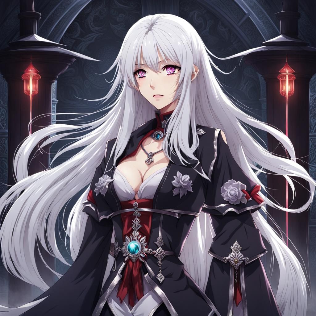 Anime Style Necromancer Woman in 40K Setting