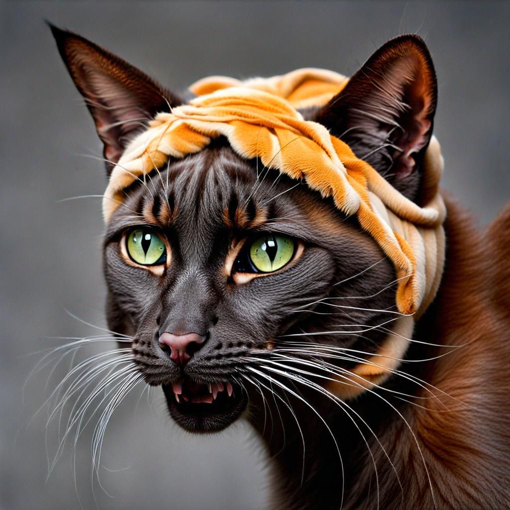 Surreal Transformation: Woman to House Cat