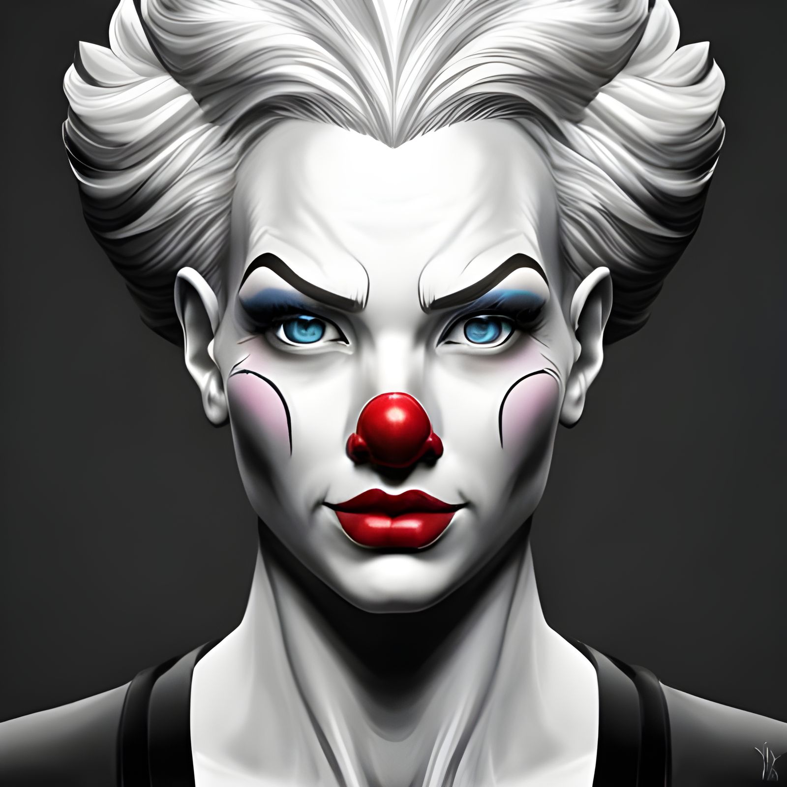 Clown Portrait in Pop Art Style, Hyper-Detailed 8K