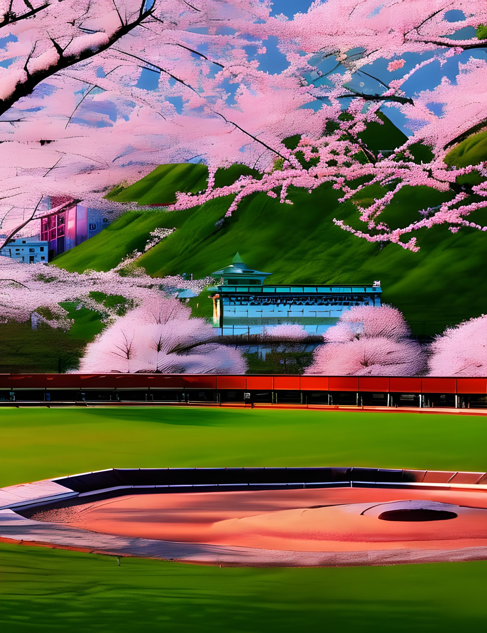 Spring Baseball in Japan: A Sakura Season Scene